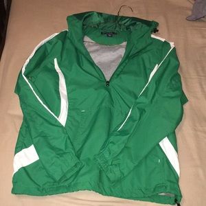 Green windbreaker